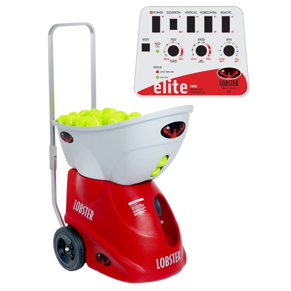 Lobster Elite Two tennis ball machine, product photo